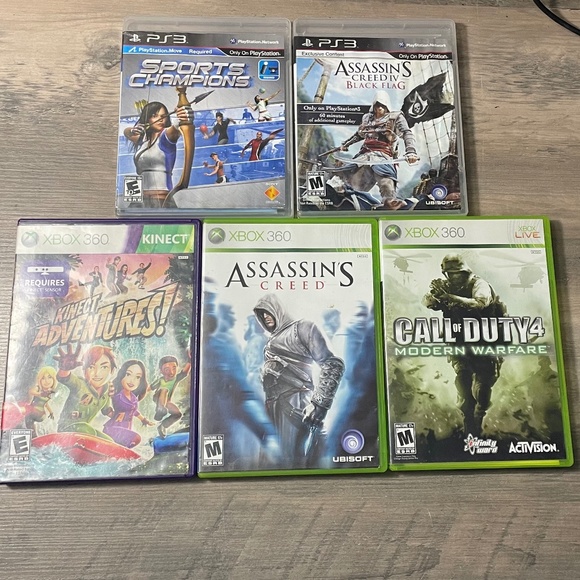 Xbox 360 and PS3 - Video Game Bundle of 5 - 3 Xbox360 games and 2 PS3 games - Picture 1 of 11